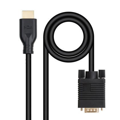 Nanocable 10.15.4602 cavo e adattatore video 1,8 m VGA (D-Sub) HDMI Nero