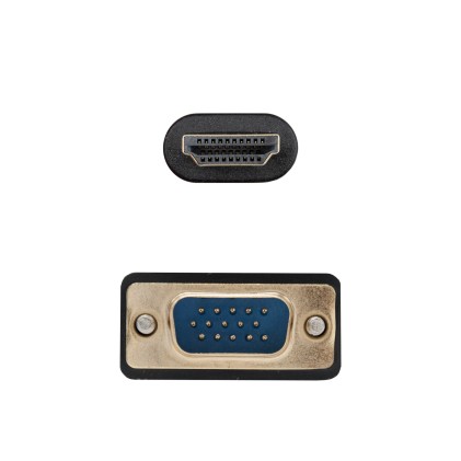 Nanocable 10.15.4602 cavo e adattatore video 1,8 m VGA (D-Sub) HDMI Nero