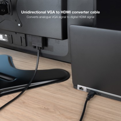 Nanocable 10.15.4602 cavo e adattatore video 1,8 m VGA (D-Sub) HDMI Nero