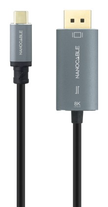 Nanocable 10.15.5022 cavo e adattatore video 2 m USB tipo-C DisplayPort Nero