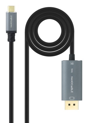 Nanocable 10.15.5022 cavo e adattatore video 2 m USB tipo-C DisplayPort Nero