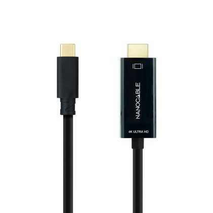 Nanocable 10.15.5105 cavo e adattatore video 5 m USB tipo-C HDMI Nero