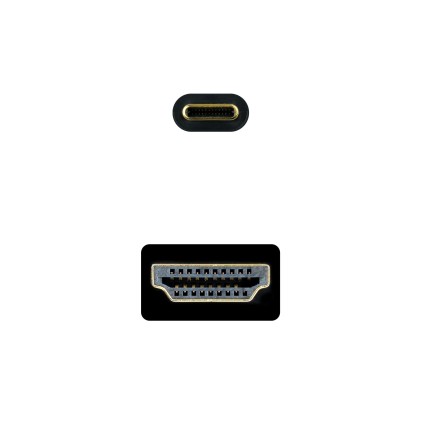 Nanocable 10.15.5105 cavo e adattatore video 5 m USB tipo-C HDMI Nero