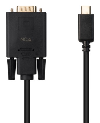Nanocable 10.15.5202 cavo e adattatore video 1,8 m USB tipo-C VGA (D-Sub) Nero