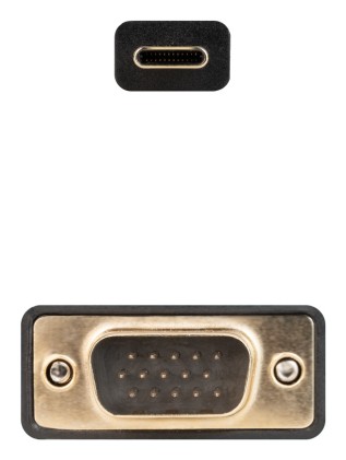 Nanocable 10.15.5202 cavo e adattatore video 1,8 m USB tipo-C VGA (D-Sub) Nero