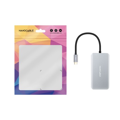 Nanocable 10.16.1005 hub di interfaccia USB 3.2 Gen 1 (3.1 Gen 1) Type-C 5000 Mbit/s Grigio