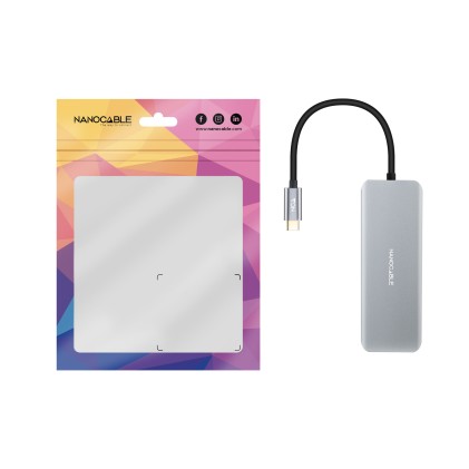 Nanocable 10.16.1006 replicatore di porte e docking station per laptop Cablato USB 3.2 Gen 1 (3.1 Gen 1) Type-C Grigio