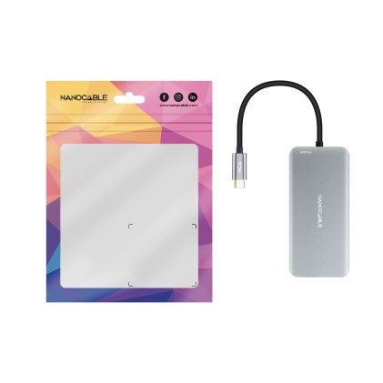 Nanocable 10.16.1009 replicatore di porte e docking station per laptop Cablato USB 3.2 Gen 1 (3.1 Gen 1) Type-C Grigio
