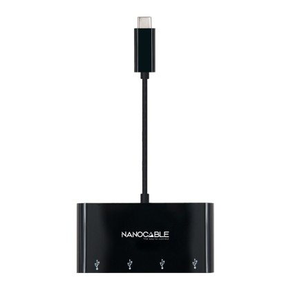 Nanocable 10.16.4401-BK hub di interfaccia USB 3.2 Gen 1 (3.1 Gen 1) Type-C Nero
