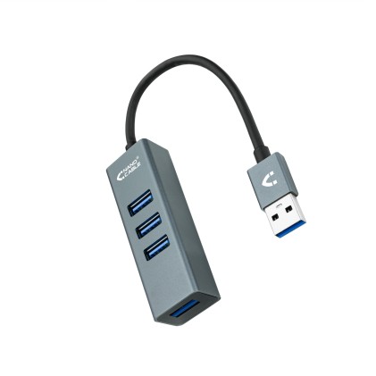 Nanocable 10.16.4402 hub di interfaccia USB 3.2 Gen 1 (3.1 Gen 1) Type-A Grigio