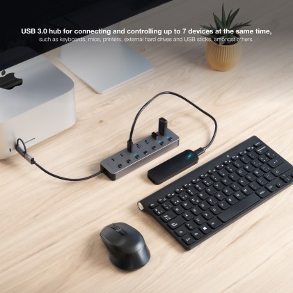 Nanocable 10.16.4510 hub di interfaccia USB 3.2 Gen 1 (3.1 Gen 1) Type-A + Type-C 5000 Mbit/s Argento