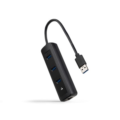 Nanocable 10.16.4604 replicatore di porte e docking station per laptop Cablato USB 3.2 Gen 1 (3.1 Gen 1) Type-A Nero