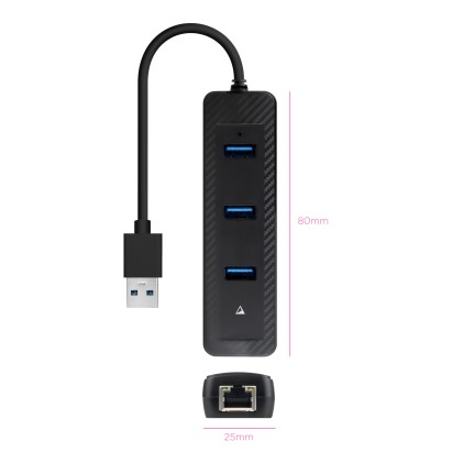 Nanocable 10.16.4604 replicatore di porte e docking station per laptop Cablato USB 3.2 Gen 1 (3.1 Gen 1) Type-A Nero