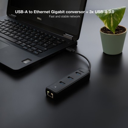 Nanocable 10.16.4604 replicatore di porte e docking station per laptop Cablato USB 3.2 Gen 1 (3.1 Gen 1) Type-A Nero