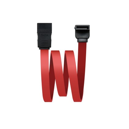 Nanocable 10.18.0202-OEM cavo SATA 0,5 m Nero, Rosso