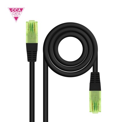 Nanocable 10.20.1410-BK cavo di rete Nero 10 m Cat6 U/UTP (UTP)