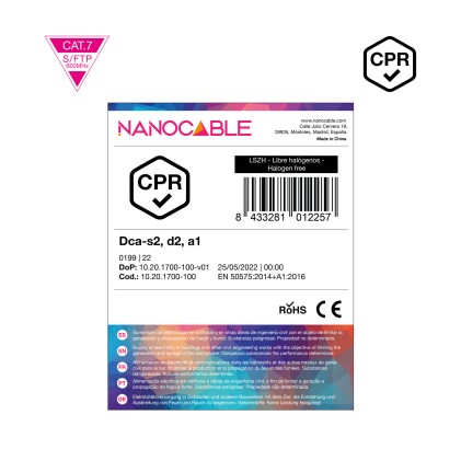 Nanocable 10.20.1700-100 cavo di rete Arancione 100 m Cat7 SF/UTP (S-FTP)