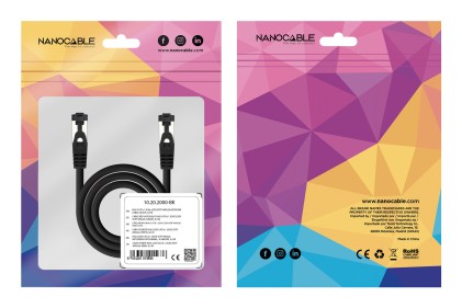 Nanocable 10.20.2003-BK cavo di rete Nero 3 m Cat8.1 S/FTP (S-STP)