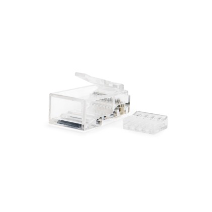 100 connettori RJ45 Cat.6 a 8 fili - Colore trasparente