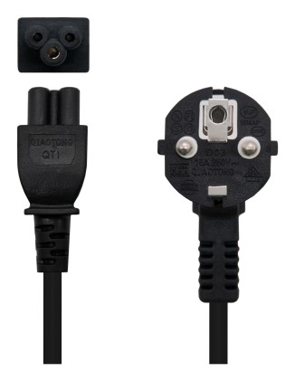 Nanocable 10.22.0302-L200 cavo di alimentazione Nero 2 m CEE7/7 Accoppiatore C5