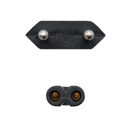 Nanocable 10.22.0402-L200 cavo di alimentazione Nero 2 m CEE7/16 Accoppiatore C7