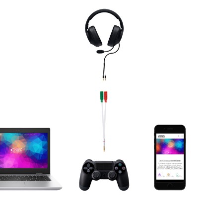 Nanocable 10.24.1201 cavo audio 0,2 m 3.5mm 2 x 3.5mm Bianco