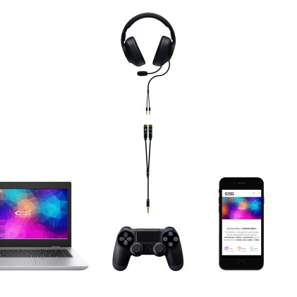 Nanocable 10.24.1202 cavo audio 0,3 m 3.5mm 2 x 3.5mm Nero