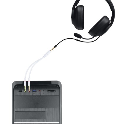 Nanocable 10.24.1203 cavo audio 0,2 m 2 x 3.5mm 3.5mm Bianco