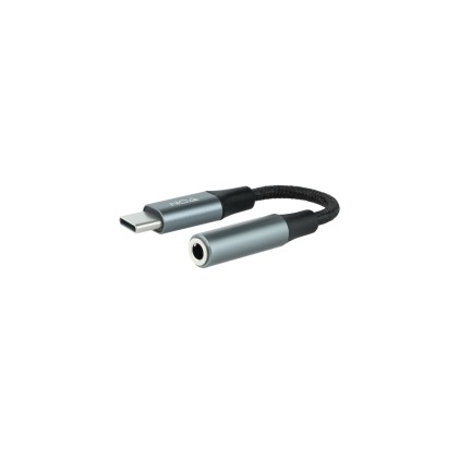 Nanocable 10.24.1204 cavo audio 0,11 m 3,5 mm USB C Nero, Grigio