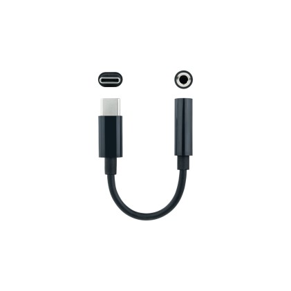 Nanocable 10.24.1205 cavo audio 0,11 m 3,5 mm USB C Nero