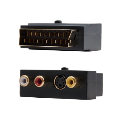 Nanocable 10.27.0051 cavo e adattatore video SCART (21-pin) 3 x RCA + S-Video Nero