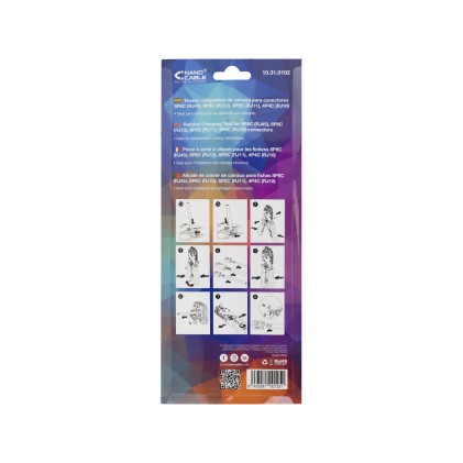 Nanocable 10.31.0102 pinza crimpatrice Nero, Arancione