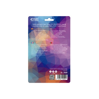 Nanocable 10.31.0303 tester per cavo di rete Nero, Bianco