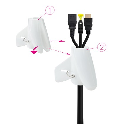 Nanocable 10.36.0003-W guaina per cavo Bianco 2,5 cm