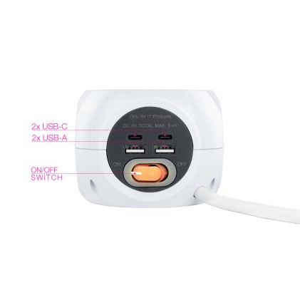 Nanocable 10.37.0001 Caricabatterie per dispositivi mobili Bianco Interno