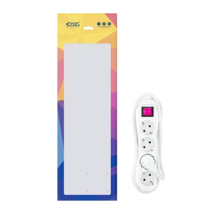 Nanocable 10.37.0004 prolunghe e multiple 1,4 m 4 presa(e) AC Interno Bianco