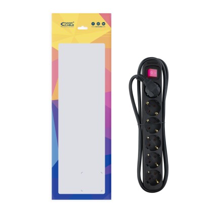 Nanocable 10.37.0006-BK prolunghe e multiple 1,4 m 6 presa(e) AC Interno Nero