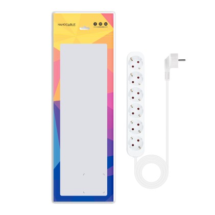 Nanocable 10.37.0006-NS prolunghe e multiple 1,4 m 6 presa(e) AC Interno Bianco