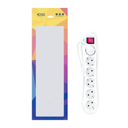 Nanocable 10.37.0006 prolunghe e multiple 1,4 m 6 presa(e) AC Interno Bianco