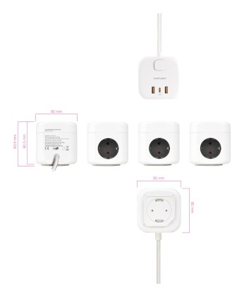 Nanocable 10.37.0011 prolunghe e multiple 1,4 m 3 presa(e) AC Bianco