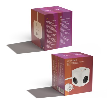 Nanocable 10.37.0011 prolunghe e multiple 1,4 m 3 presa(e) AC Bianco