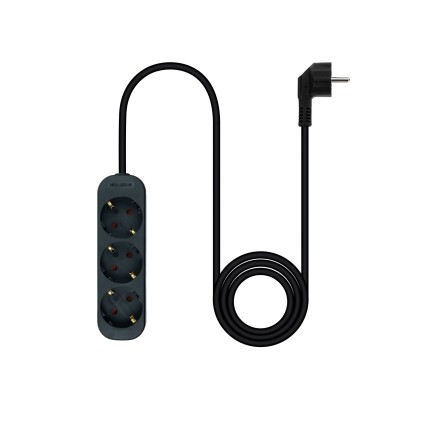 Nanocable 10.38.0003-NS-BK prolunghe e multiple 1,4 m 3 presa(e) AC Interno Nero