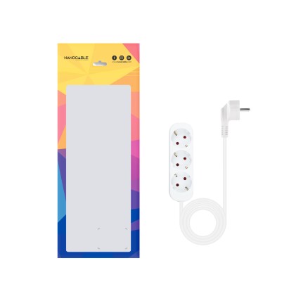Nanocable 10.38.0003-NS prolunghe e multiple 1,4 m 3 presa(e) AC Interno Bianco