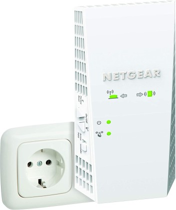 Netgear Range Extender Wi-Fi Ex6240 Wi-Fi Ac1900, 802.11Ac/Ax/A/B/G/N, Tecnologia Smart Roaming, Compatibile Con App Nighthawk