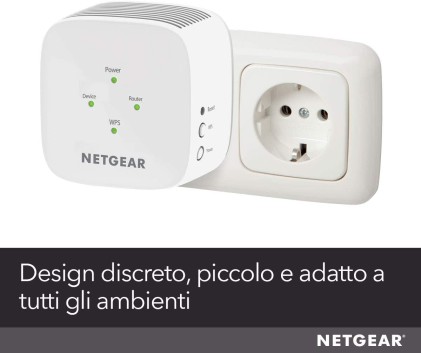 Repeater Wi Fi Netgear Ex-3110-100Pes Ac750 Range Extender White