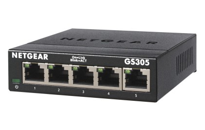 Netgear GS305-300PES switch di rete Non gestito L2 Gigabit Ethernet (10/100/1000) Nero