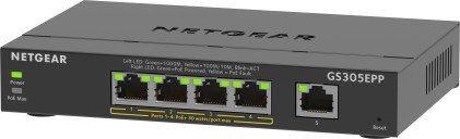 Netgear GS305EPP Gestito L2/L3 Gigabit Ethernet (10/100/1000) Supporto Power over Ethernet (PoE) Nero