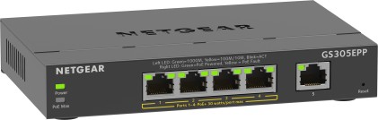 Netgear GS305EPP Gestito L2/L3 Gigabit Ethernet (10/100/1000) Supporto Power over Ethernet (PoE) Nero