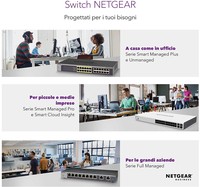 Netgear Switch 16 Porte Gigabit Desktop Case Metallico Unmanaged
