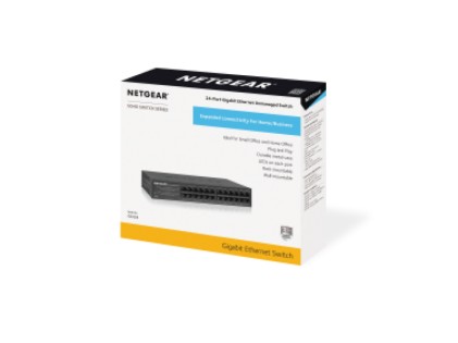 NETGEAR GS324 Non gestito Gigabit Ethernet (10/100/1000) Nero